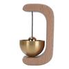 Shopkeepers Bell Wood Brass Hanging Door Bell for Entry Door Restaurant Shop Home Refrigerator Pet