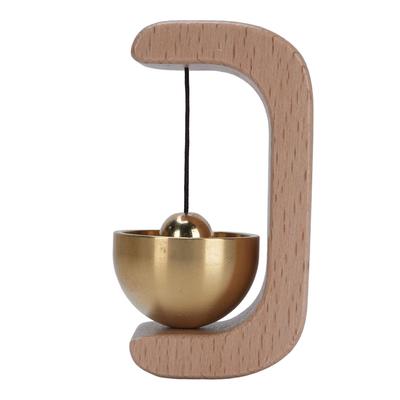 Shopkeepers Bell Wood Brass Hanging Door Bell for Entry Door Restaurant Shop Home Refrigerator Pet Door