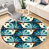 1pc Birds Pattern Office Round Area Rug, Indoor Mat Suitable For Office, Under Office Chairs Bedroom Living Room Home Decor, Room Deco