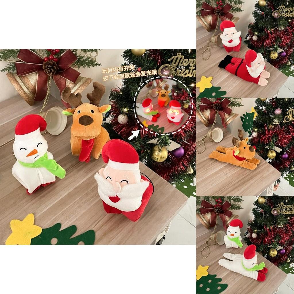 Creative Christmas Santa Reindeer Light Up Music Wristband Festive Gift For Holidays