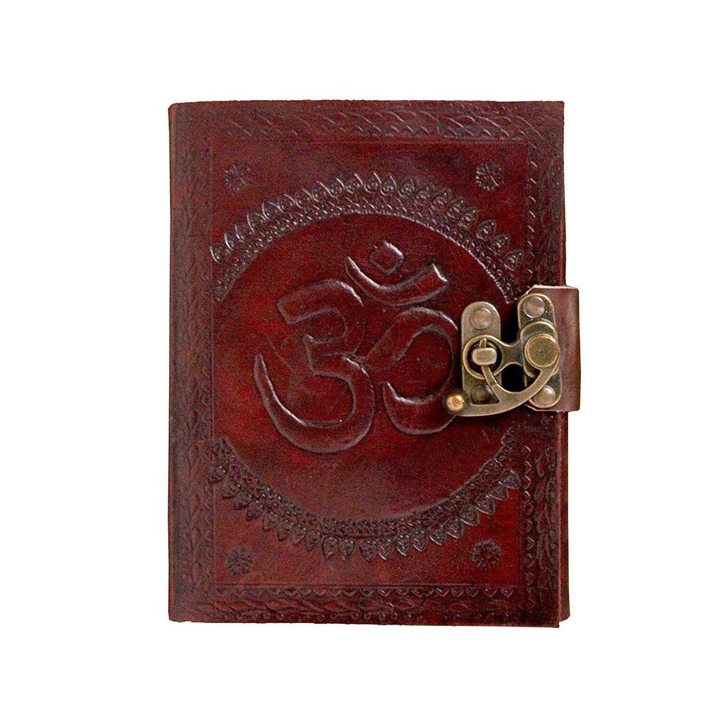 Handmade Embossed Travel Diary with Classic Style/Formate - Red. Size 5x7 Inches.