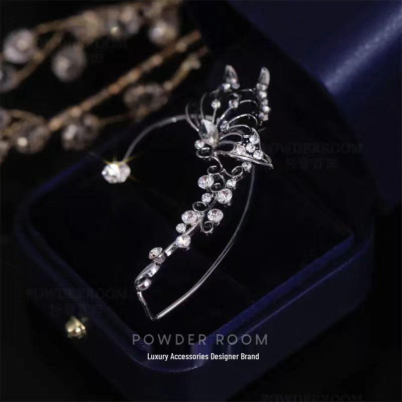 Zircon Openwork Butterfly Ear Cuff: Elegant No-Piercing Ear Jewelry for Women