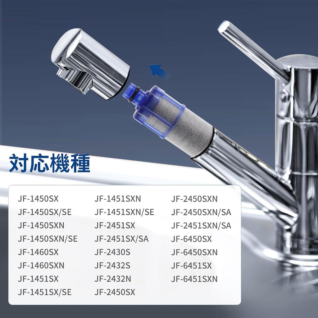 MOTRA Replacement Water Filter Cartridges for Faucet Water Filter and High Chlorine Removal of JF-K22 (Removes 15+2 Substances) (Universal Compatible)