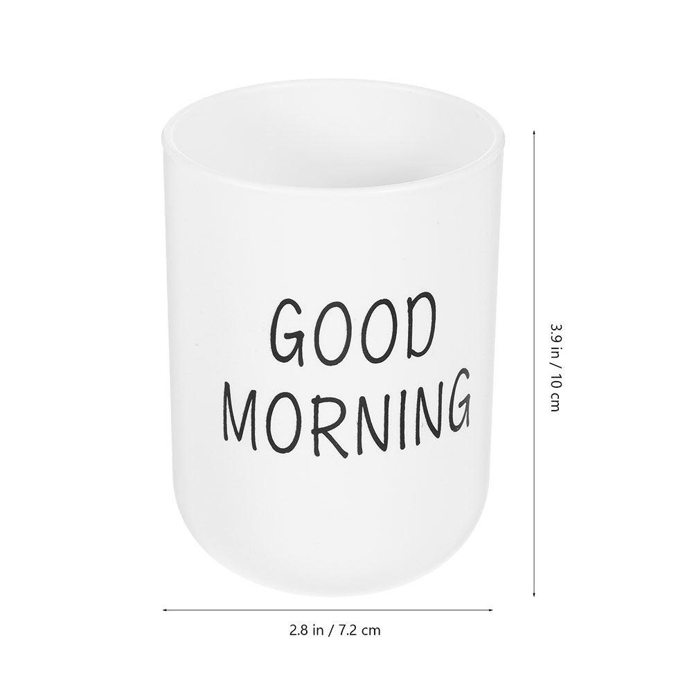 1pcs Black Plastic Bathroom Tumbler Cup Toothbrush Holder For Makeup Brushes Storage Rinse Mug Reusable Travel Tumbler