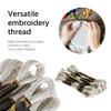 24pcs Silver Glossy Embroidery Floss Glitter Thread HandMade Yarn Cross Stitch Threads  DIY Craft