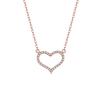 Beixi S925 Sterling Silver Rhinestone Heart Clavicle Chain - Elegant and Simple Luxury Jewelry