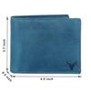 Leather Wallet for Men I Handcrafted I Credit/Debit Card Slots I 2 Currency Compartments I 2 Secret Compartments (Blue Hunter)