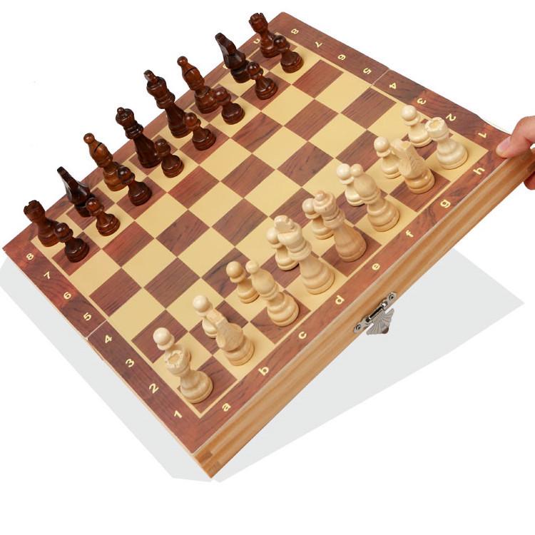 Children's Wooden Chess Board Game - Educational and Early Learning Toy for All Ages