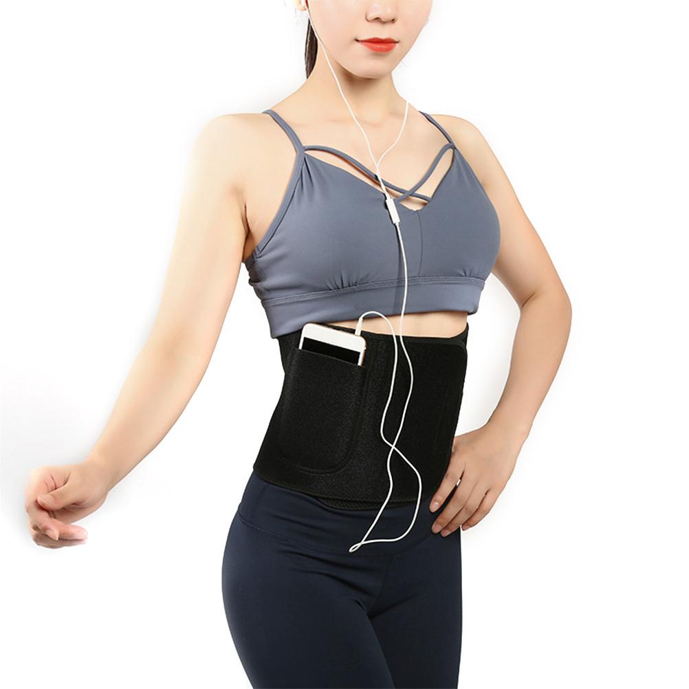 Waist Support Waist Trimmer Belt Unisex Exercise Weight Loss Burn Shaper Gym Fitness Belt with Phone Pouch