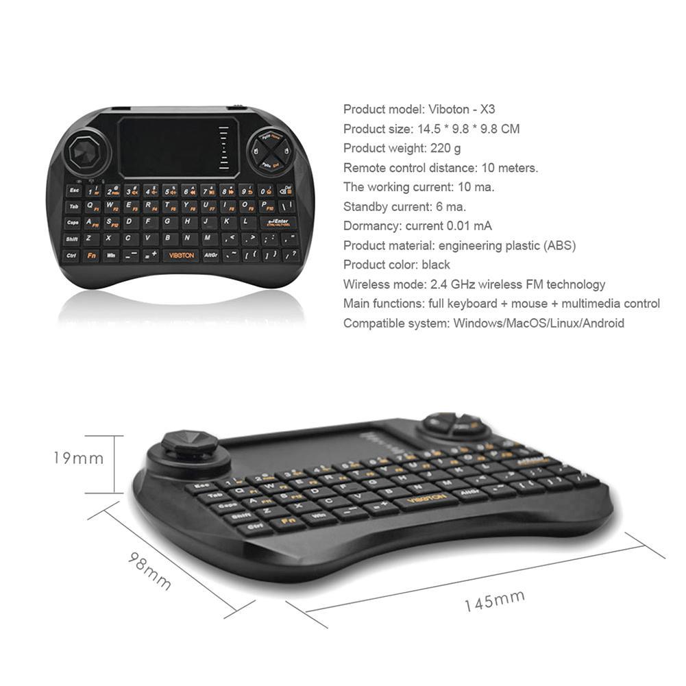 Buy X3 Mice Controller Wireless Keyboard with Touchpad Air Mouse Remote