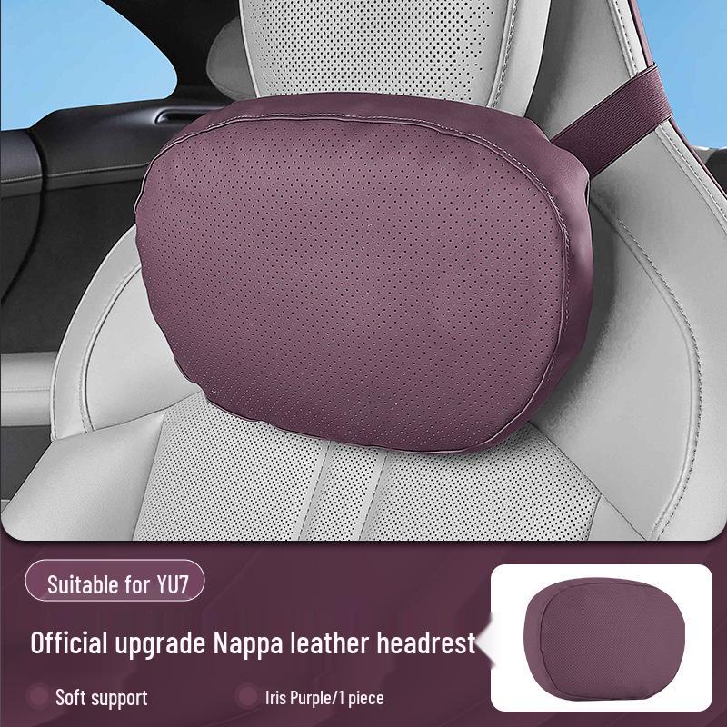 Xiaomi SU7/Ultra/YU7 Magnetic Headrest Neck & Lumbar Support Leather Cushion