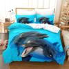 Dolphin Ocean Dyresengesett Gutter Jenter Twin Queen Size Dynetrekk Putetrekk Seng Barn Voksen Hjem Tekstilekstil