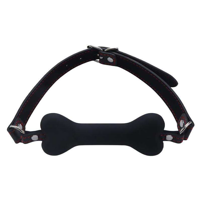 Adult Bone Gag with Chain and Nipple Clamps