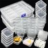 31pcs/1set Portable Storage Box Square Transparent Bead Organizer Box With Lid Jewelry Earring Packaging Display Case