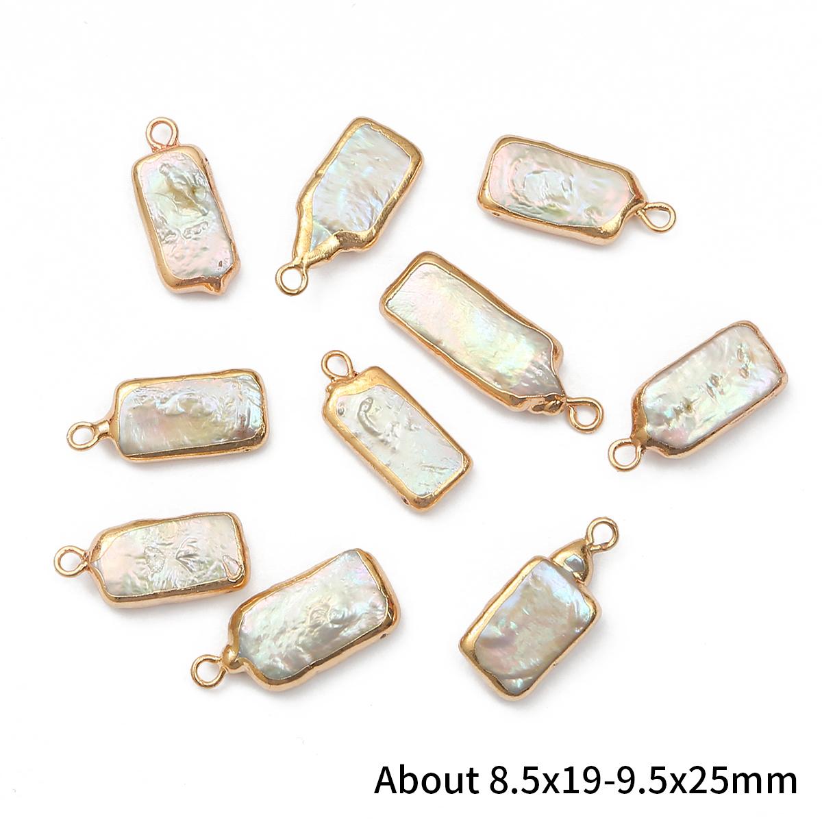 

Подвеска-шарм из натурального пресноводного жемчуга для изготовления ожерелья, браслета, серег Rectangle