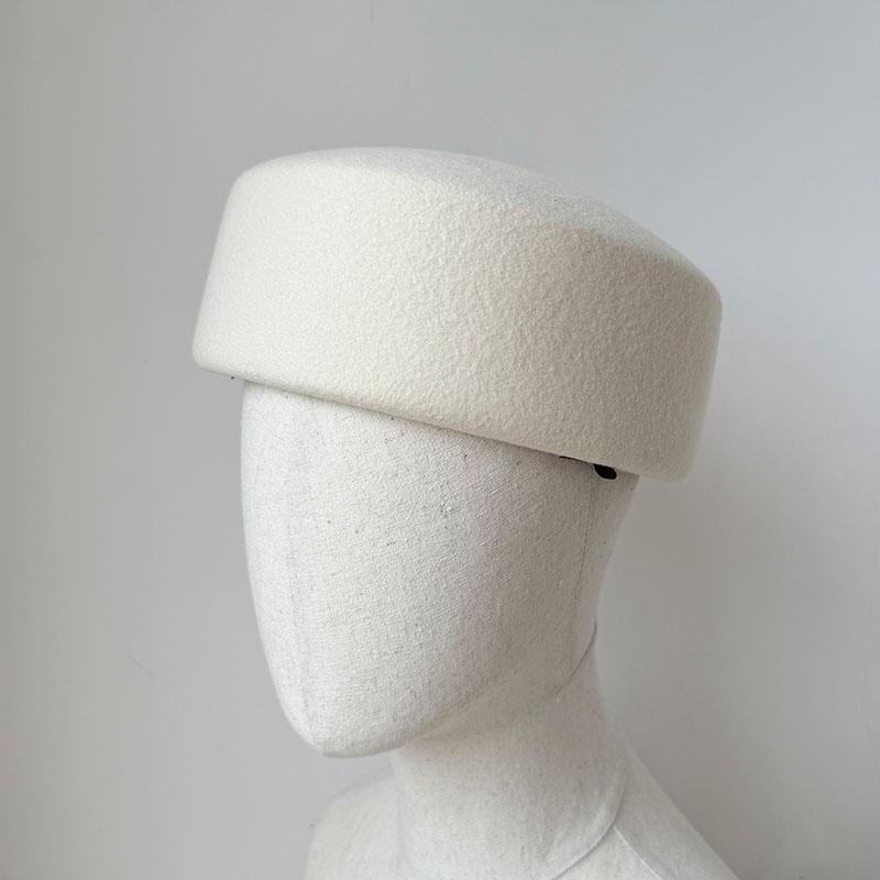 100%Wool Hard Top Pillbox Hat Fedoras Lady Luxury Vintage Painter Berets Trend Women Winter Warm Fascinating Japanese Sailor Hat