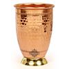 Pure Copper Drinkware Gift Set of Cocktail Design 1 Bottle & 2 Glass with Gift Box, Gift Item for Diwali,Bottle-1.15 Liter & Glass-450 Ml