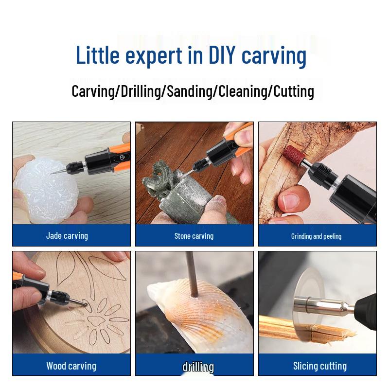 Handheld Electric Grinding Pen with Light & Digital Display for Carving, Polishing & Drilling