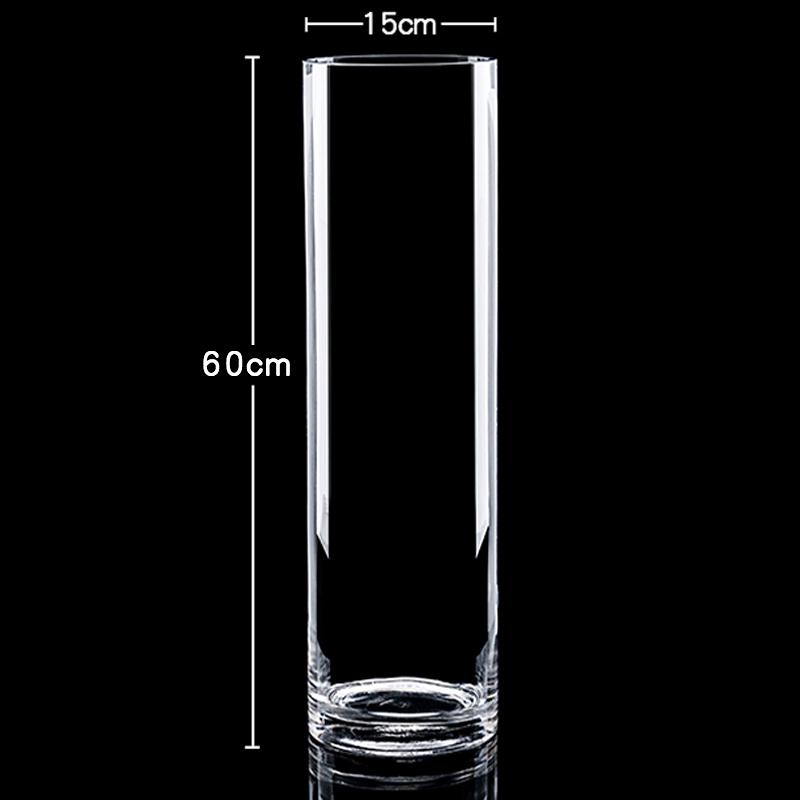 Bardzo Duży Przezroczysty Szklany Wazon do Salonu lub na Stół Jadalny - Idealny do Bambusa, Suszonych Kwiatów i Aranżacji Wodnych
