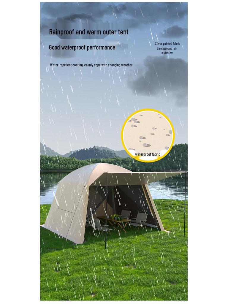 Portable Outdoor Mesh Gazebo: Large Sunshade Tent with Mosquito Net for Beach or Camping