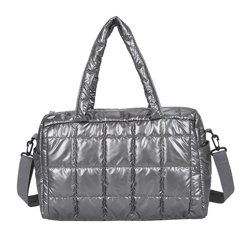 Tasche Damenmode Pendler Große Kapazität Eine Schulter Umhängetasche Koreanische Version Kleine Menschenmenge Plaid Baumwolle Anzug Handtasche