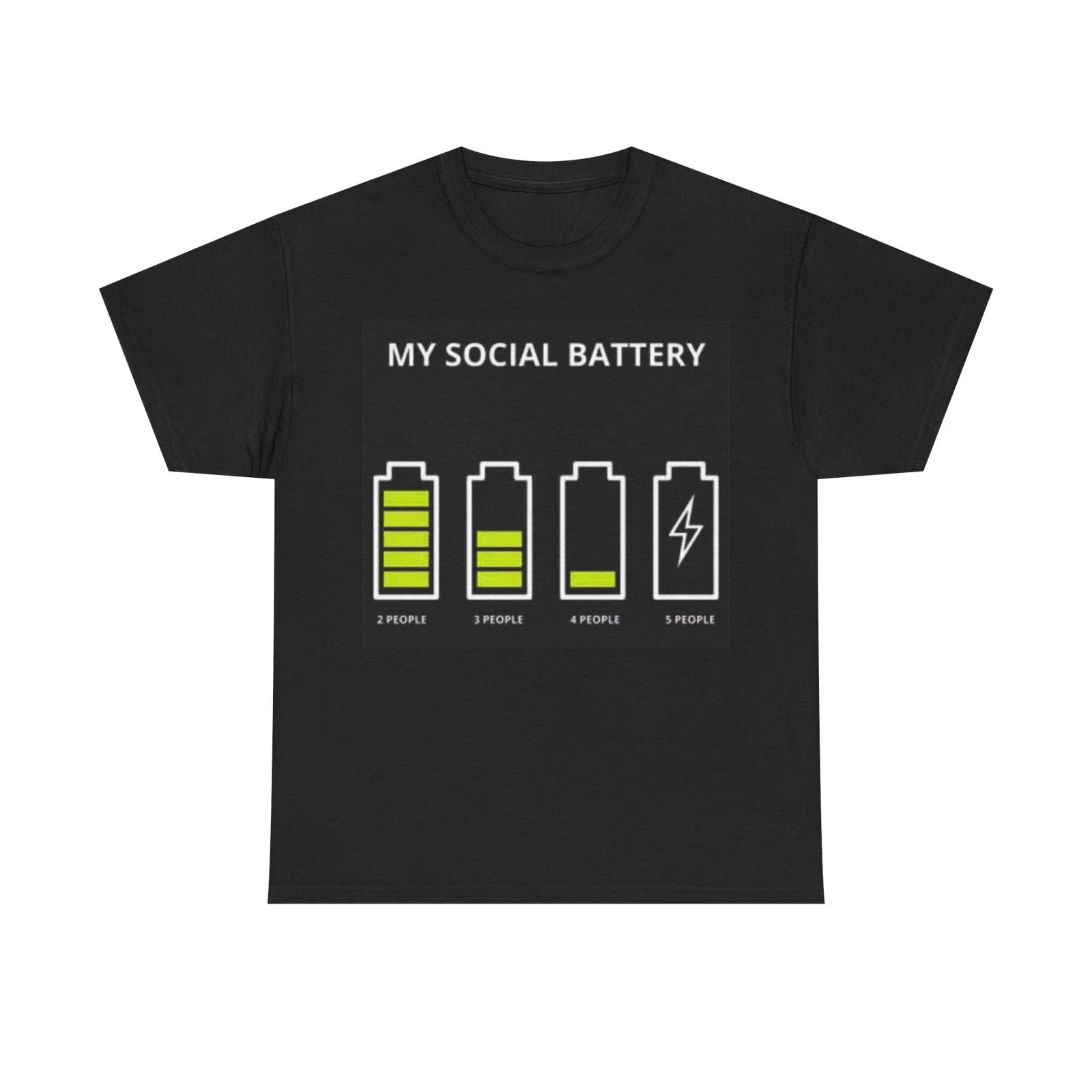 Men s and Women s T-shirts My Social Battery XS