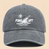 Fins Up! Shark Fin Print Deep Sea Design Baseball Cap Adjustable Unisex Dad Hat