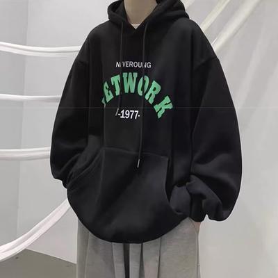 2025 Neues bedrucktes lässiges Kapuzensweatshirt für Herren High Street Fashion Pullover Hoodie Herbst Fleece Übergroße Y2K Hoodies