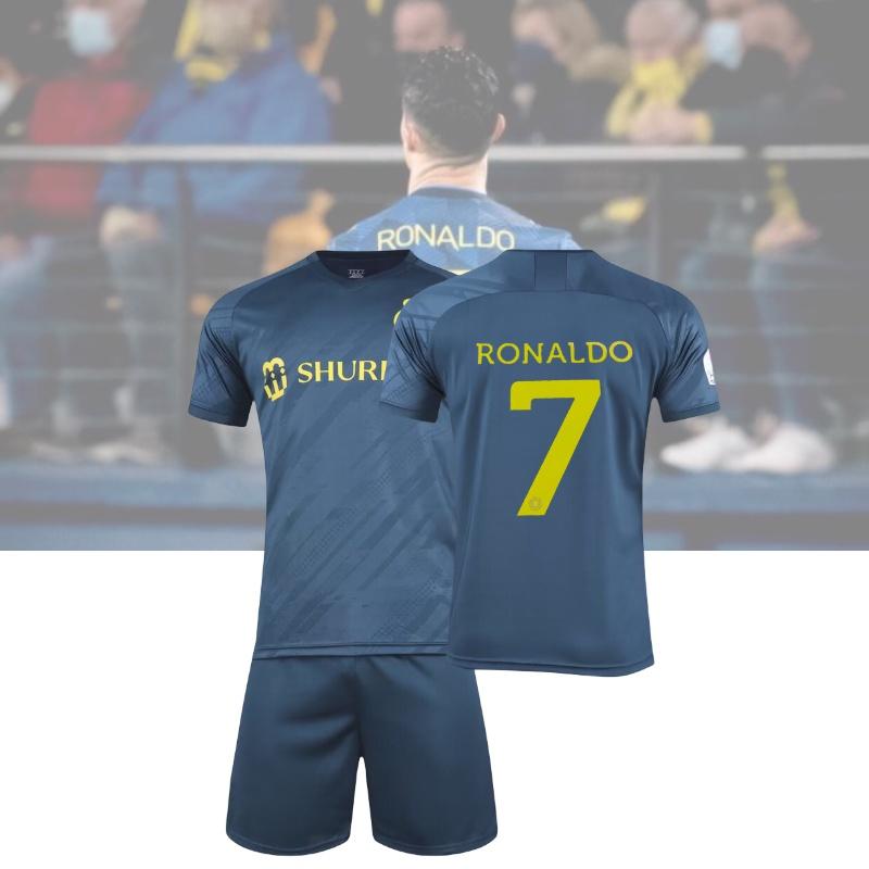 22-23 Saúdská Arábie Vítězný Tým Ronaldo Fotbalový Dres 7 Dětský Fotbalový Týmový Dres Tištěné Číslo