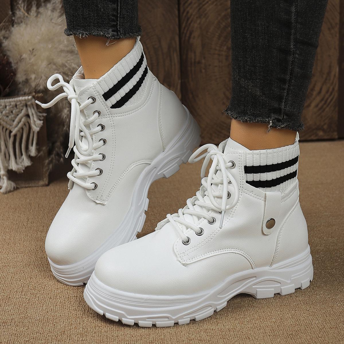

Women Ankle Boots Thickened Fluff Women Sneakers Winter Fur Chunky Shoes Plush Warm Snow Booties Outdoor Luxury Female Shoes 36