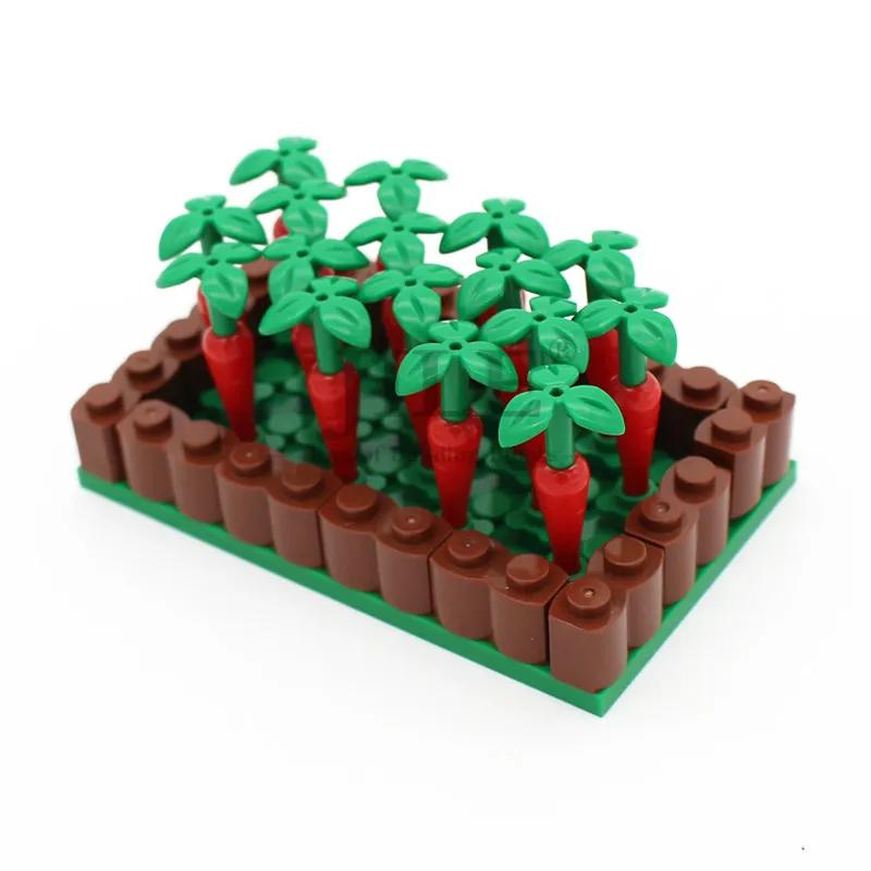 Funny Farm Building Blocks Crop Plant Pumpkin Radish Pineapple Mushroom Maize City Street View Bricks Compatible with Assembles
