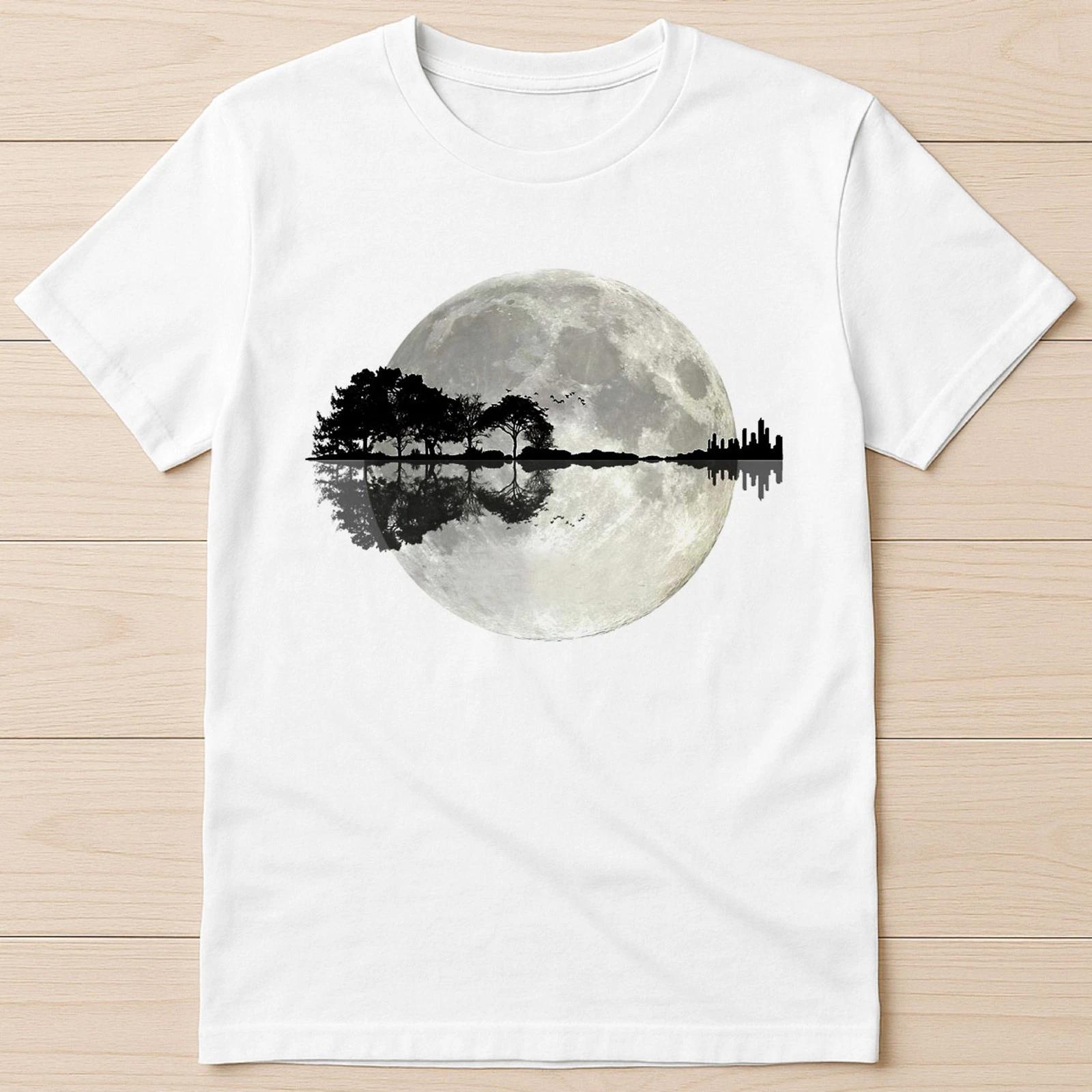 Moonlight Nature Guitar Tree Parody Birthday Fashion Style Gift Tee T Shirt G707 XL