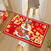 Non-slip Spring Festival Door Mat Cartoon Entrance Feet Mat Traditional Entrance Door Rug  Holiday