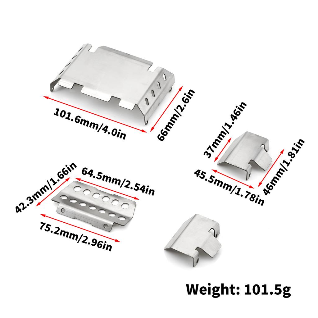 Steel Chassis Armor for FMS FCX10 K5 – 1/10 Scale Underbody Protection (Upgrade Parts)