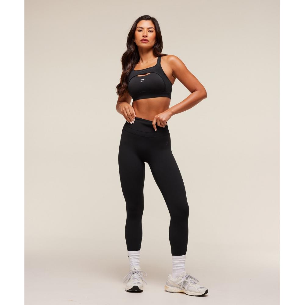 Gymshark Alpha High Support Sports Bra Black B9a7j Bb2j