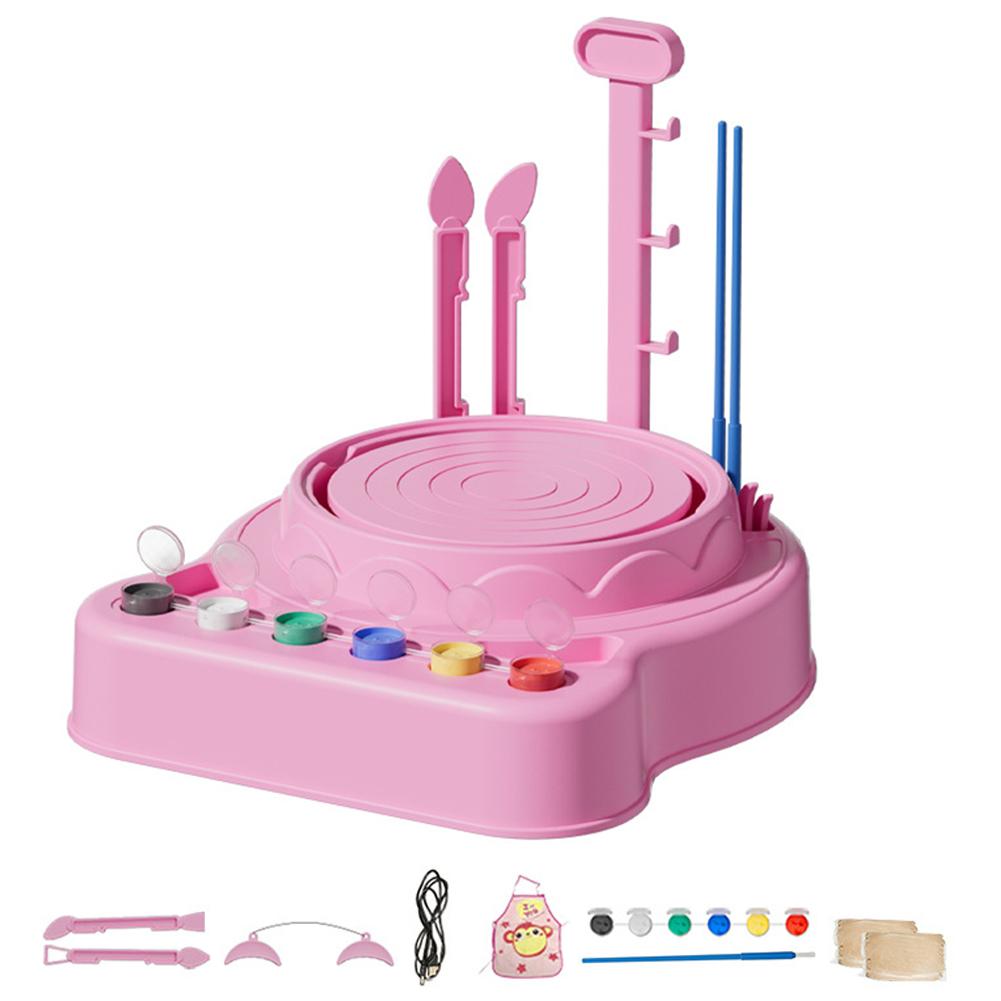 Kids Pottery Wheel Kit Electric Clay Wheel Educational Clay Sculpting Kit with Clay and Sculpting Tools for Kids Birthday Gifts