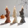 Halloween Haunting Spooky Silicone Mold Stacked Ghosts Soy Wax Candle Mold Resin Plaster Mould for Haunted House Prop Decor Gift
