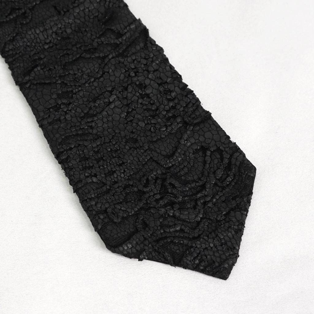 Metal Skull Ripped Hole Punk Neck Tie Men Women Gothic Vintage Hip Hop Rock Necktie Man Gifts Accesorios