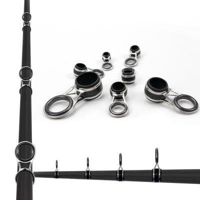 10 Stück Edelstahl Keramik Führungsringe Set Angelrute Spitze Ösen Reparatursets 10 Größen Angelrute Spitze Ersatzset