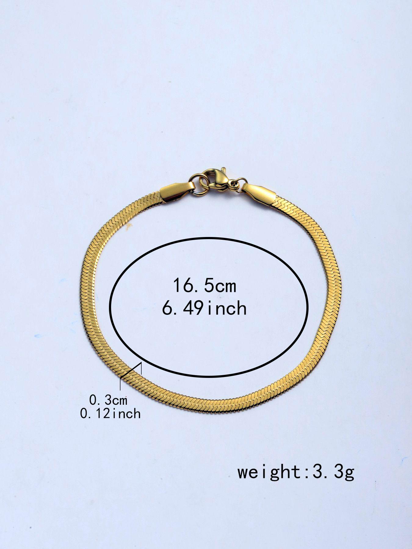 

CARLIDANA Fashion Popular Stainless Steel High Quality 18K Gold-Plated Women Exquisite Choker Flat Snake Chain Necklace Jewelry