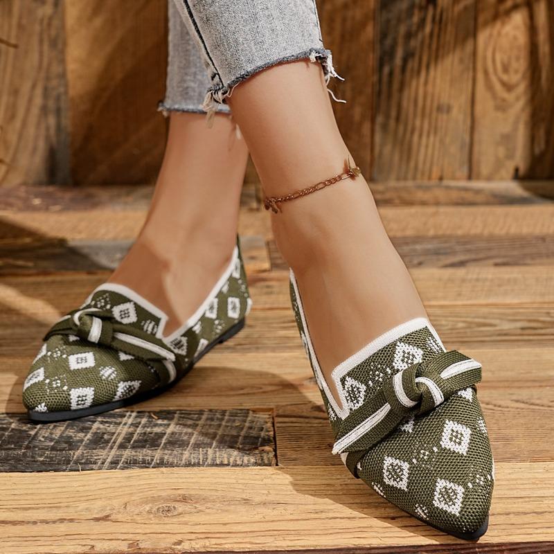 2026 Scarpe Casual alla Moda ed Eleganti con Fiocco a Farfalla per Donna Primavera e Autunno Nuove Scarpe Comode a Punta