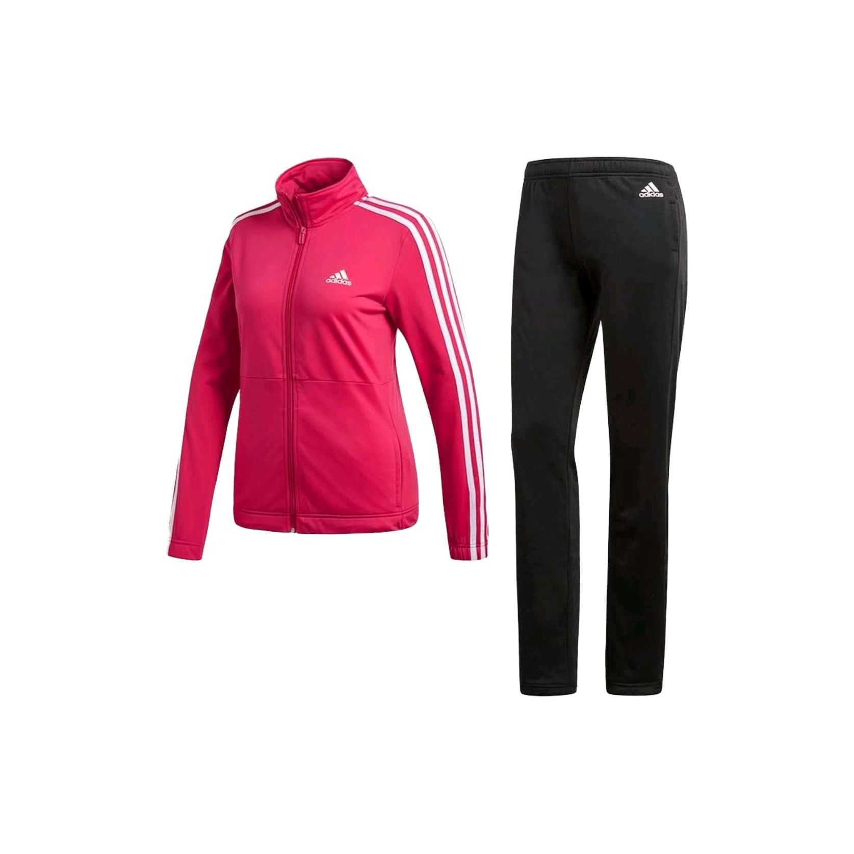 Adidas Quick-Dry Stand Collar Comfortable Breathable Casual Set Women sets Pink CY3518 S