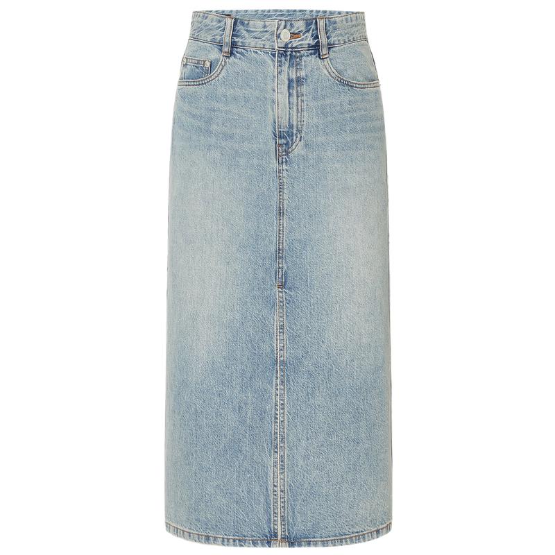 MO&Co. A-line Denim Midi Skirt L
