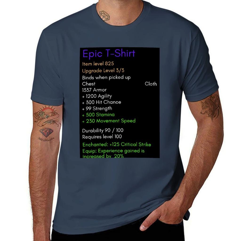 Epic T-Shirt World of Warcraft T-Shirt Vintage Clothes Plain Tshirts for Men