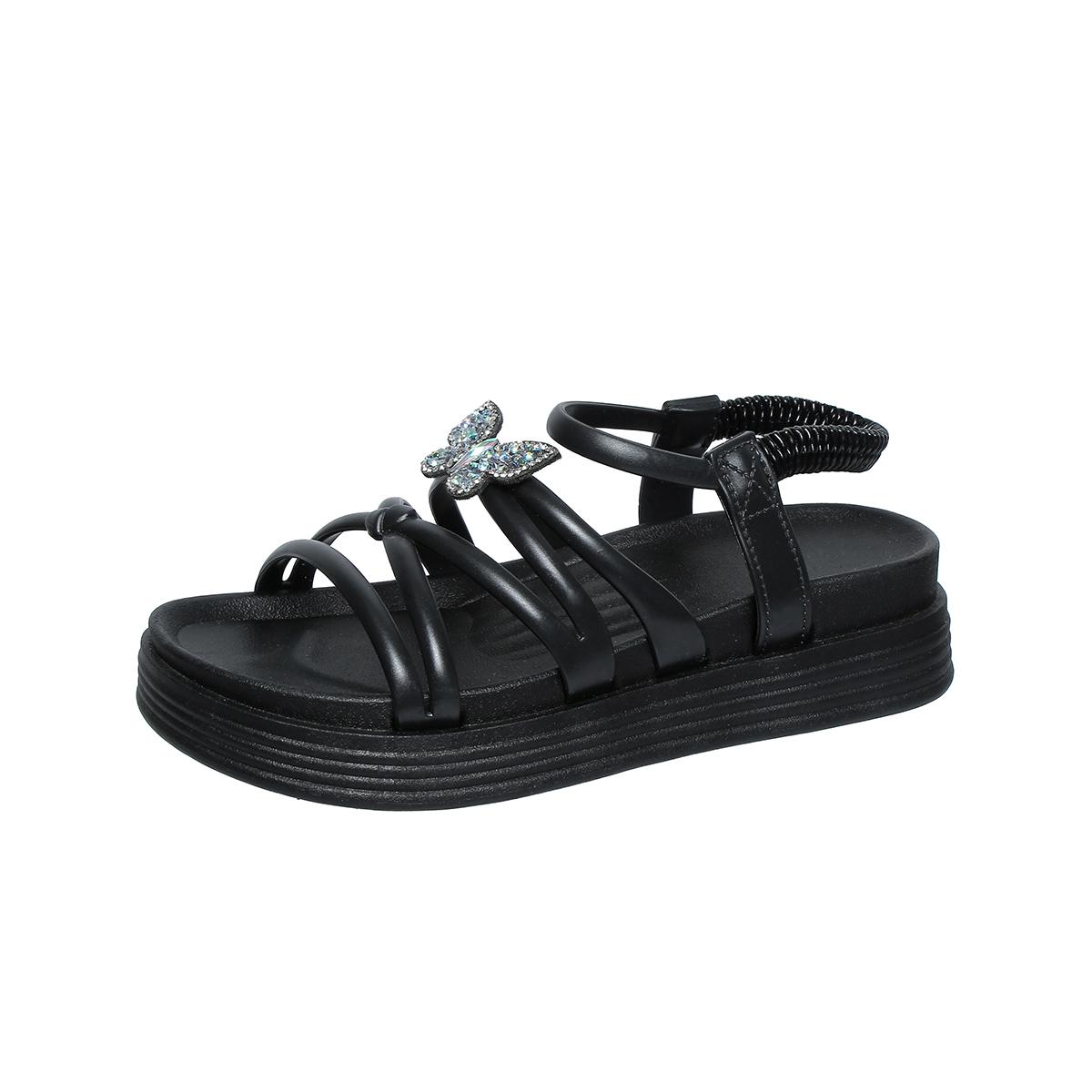 

Дизайнерские женские новые тапочки на плоской подошве Traf, тканые удобные женские туфли, повседневные тапочки на нижней части, женская обувь, летняя 41 чёрный