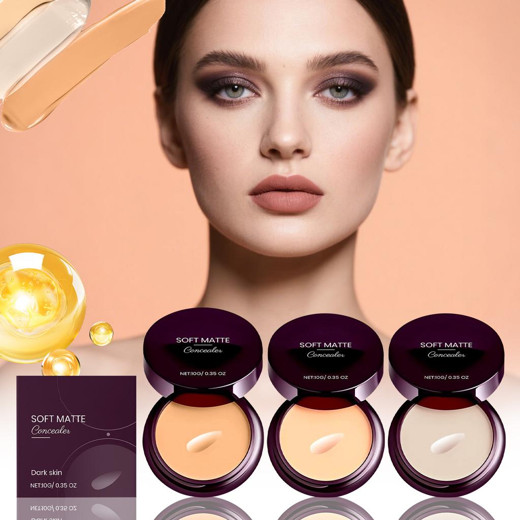 Waterproof Concealer, Full Coverage Women's Daily Makeup Hydrating Cream Weakens Pores And Leaves No Base Makeup Concealer