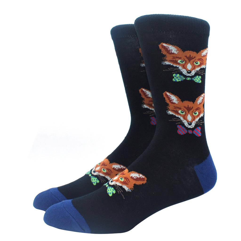New Hiphop Cotton Men Socks Harajuku Happy Funny Animal Flamingo Penguin Chili Dress Socks for Male Wedding Christmas Gift