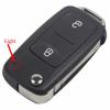 jingyuqin 10ps Folding Remote Car Shell Flip Key Case Fob For New VW Volkswagen Transporter Polo GOLF 2 Buttons