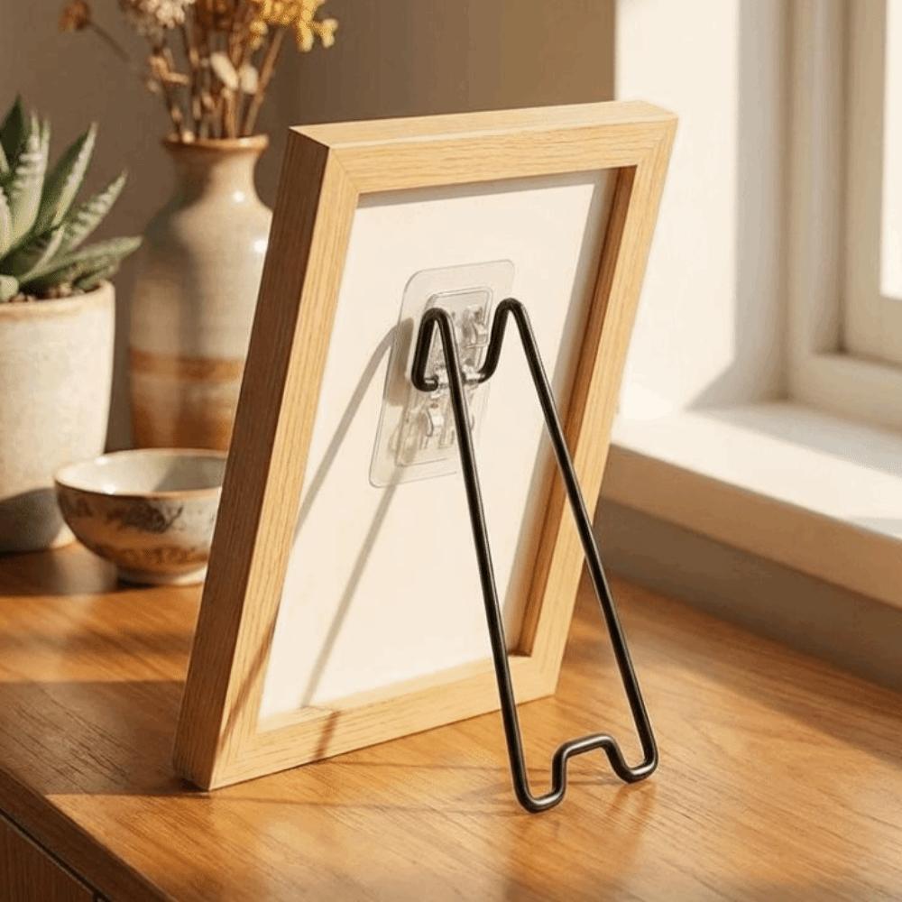 Stainless Steel Photo Frame Stand Self-Adhesive Picture Display Holder Frame Easel  Home Decor