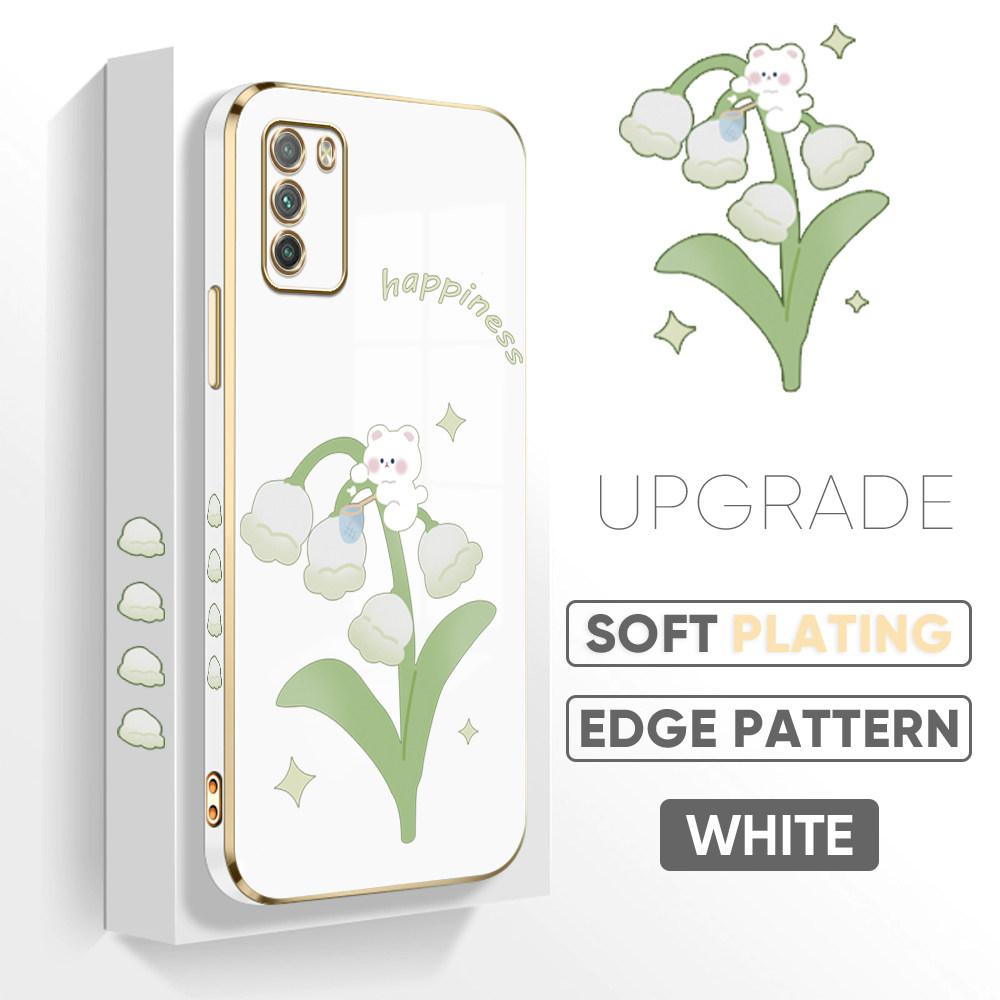Colorful Printing Patterns Square Edge Pattern Casing Plated Phone Shell Luxury Plating Soft Phone Case for Huawei Honor Xiaomi Redmi